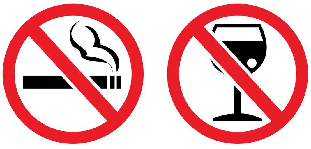 Para la rinoplastia, debe dejar de fumar y el alcohol. 